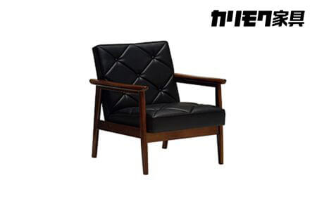 ［カリモク家具］合成皮革張り 肘掛椅子 イメージ